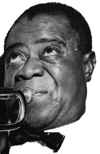 Fotografía de Louis Armstrong, uno de los músicos de jazz más reconocidos