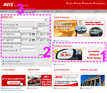 portada de la web AVIS España de abril de 2007